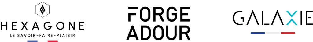Logos des partenaires Espaces Outdoor Forge Adour Galaxie et Hexagone